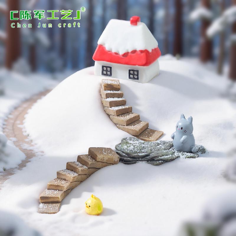 Cầu thang uốn cong resin tiểu cảnh DIY phong cách Zakka (ZC-697)