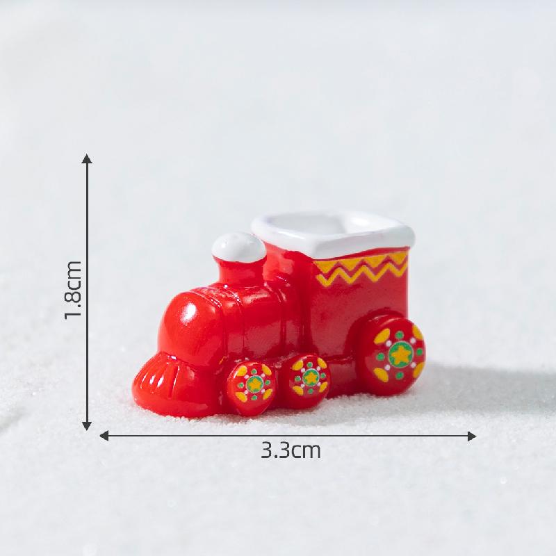 跨境新品圣诞雪人小鹿萌粒雪地造景 DIY装饰品配件迷你桌面小摆件