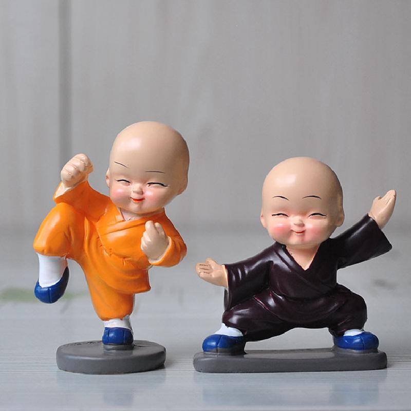 Tượng hòa thượng Kung Fu mini trang trí xe sáng tạo (BS-36)