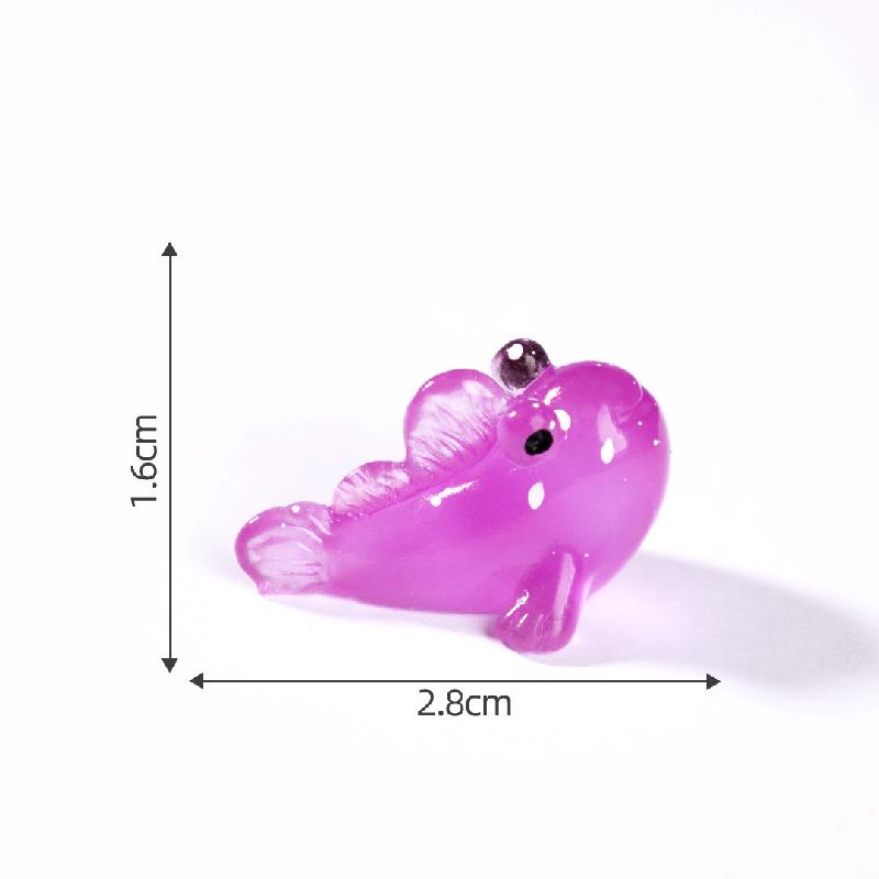 微景观创意夜光弹涂鱼公仔海洋沙滩造景 DIY装饰品配件迷你小摆件