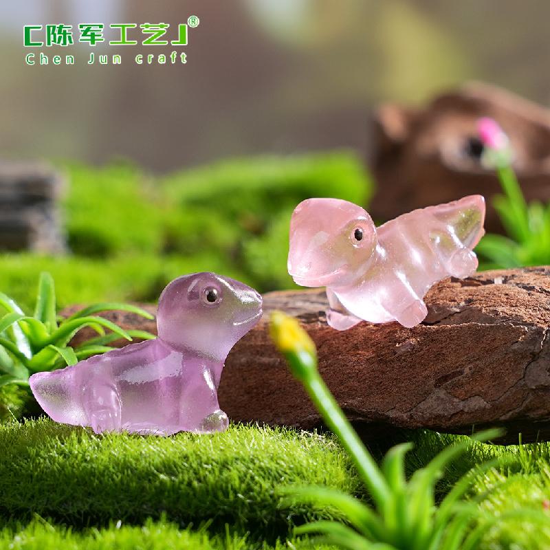 跨境外贸微景观创意夜光小蜥蜴园艺造景 DIY装饰品配件迷你小摆件