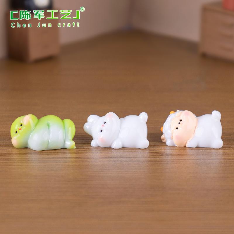 微景观创意十二生肖排排趴萌粒 DIY装饰品配件迷你车载桌面小摆件