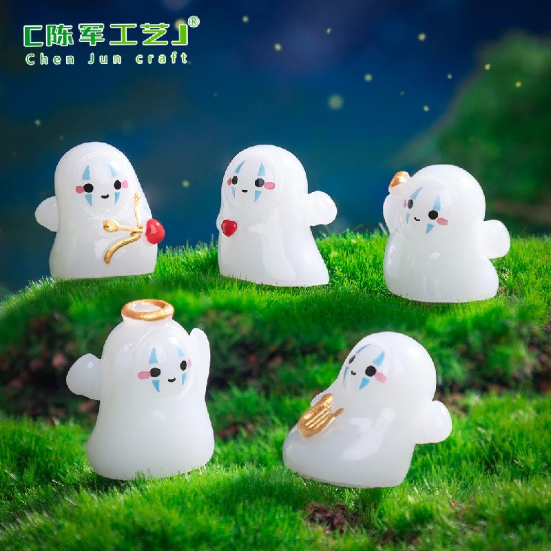 跨境外贸微景观可爱丘比特夜光小天使 DIY装饰配件迷你树脂小摆件