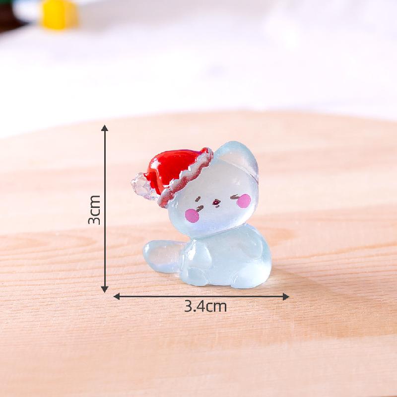 Mèo Noel phát sáng DIY trang trí bàn và xe dễ thương (ZC-770)