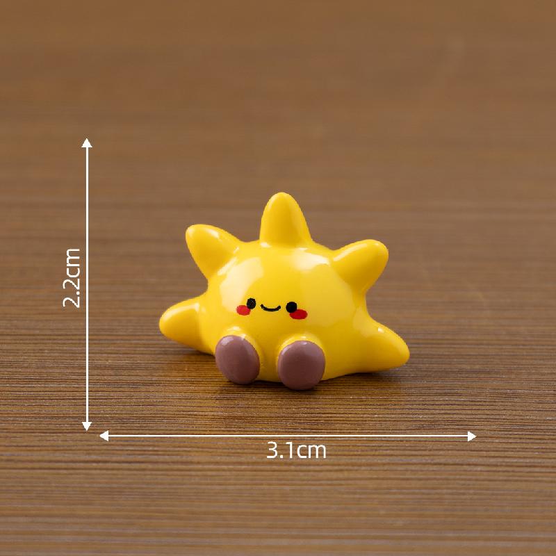 微景观创意治愈小动物牛角包太阳萌粒 DIY装饰品挂配件迷你小摆件