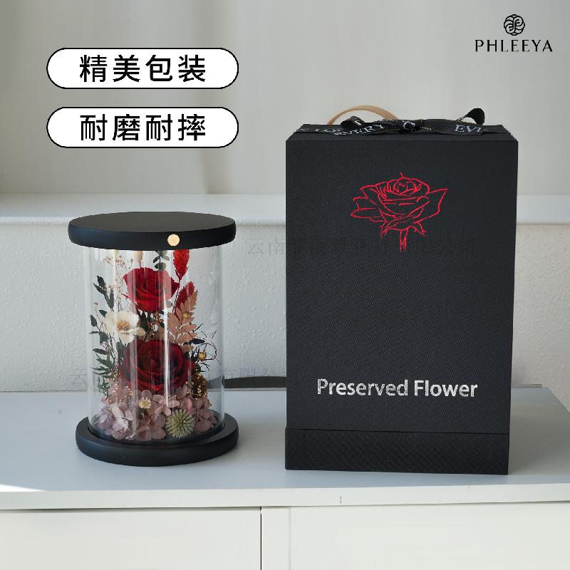 Đèn ngủ lồng kính hoa hồng vĩnh cửu quà sinh nhật Valentine (HK-25)