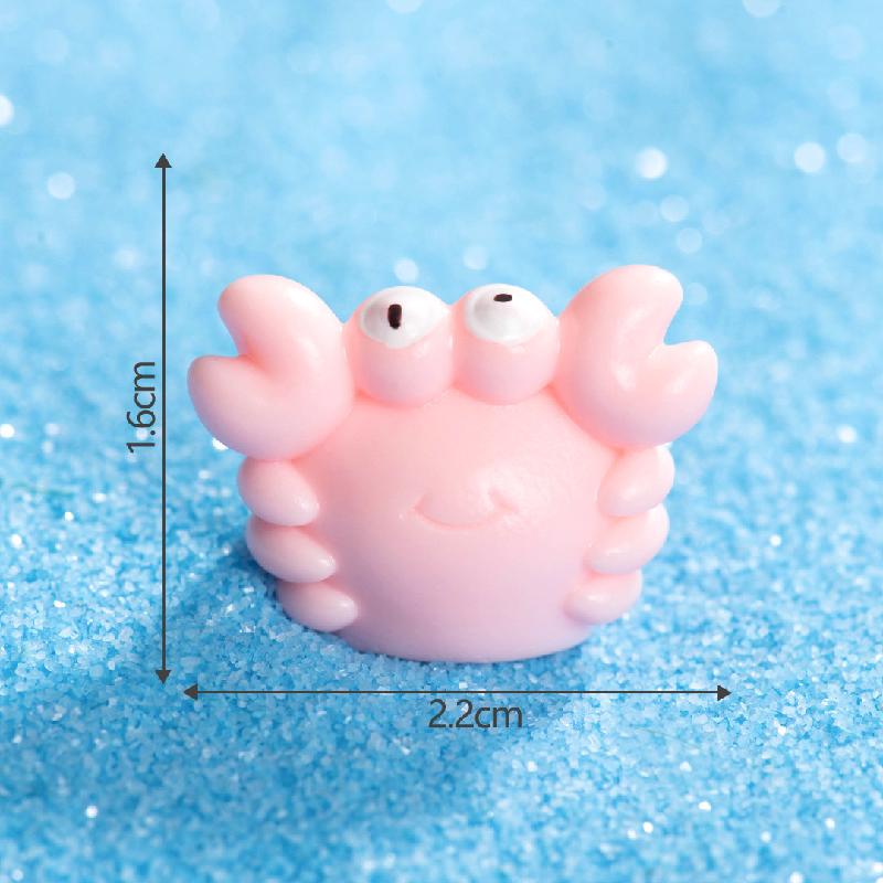 微景观创意写实螃蟹海豚小动物 DIY装饰品配件迷你树脂桌面小摆件