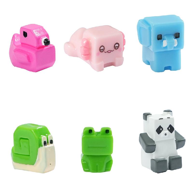 跨境外贸微景观创意方块火烈鸟青蛙动物 DIY装饰品配件迷你小摆件