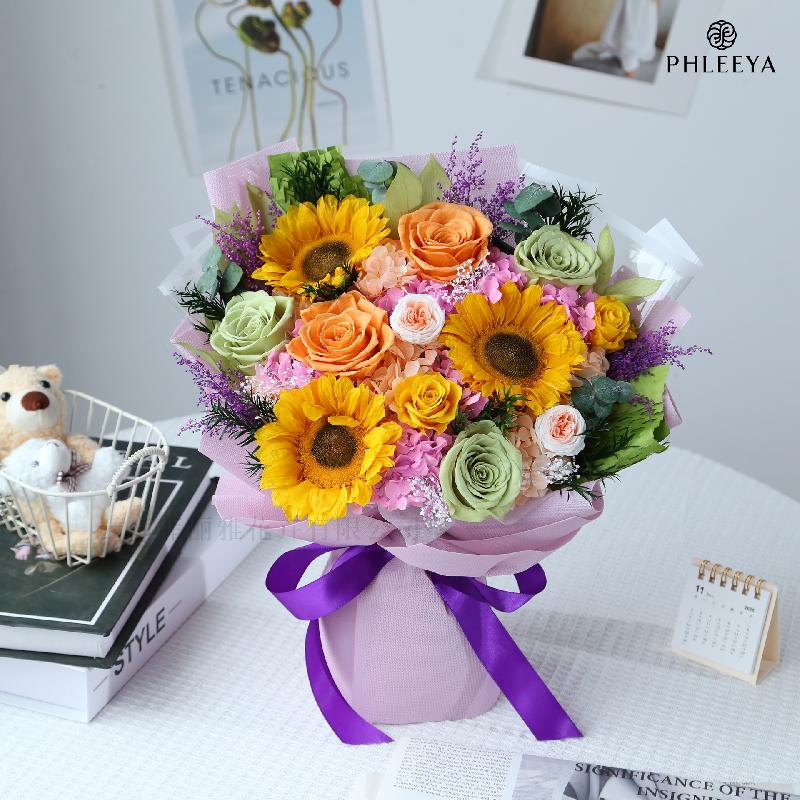 Bó hoa hồng vĩnh cửu quà tặng sinh nhật Valentine Ngày của Mẹ (HK-17)