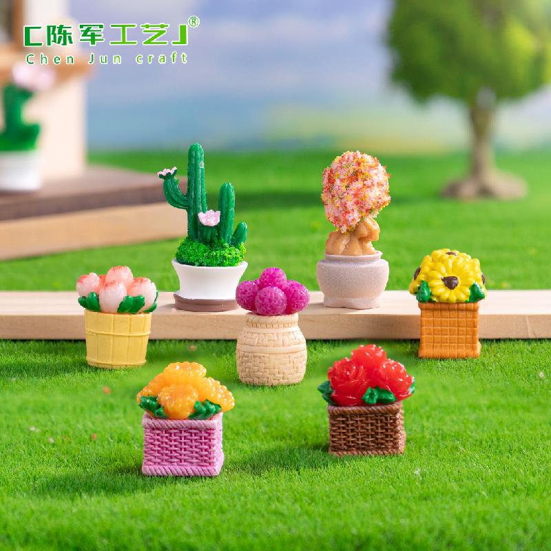 Tiểu cảnh xương rồng, sen đá giả, DIY, phụ kiện bàn tiểu cảnh mini nhỏ xinh (ZC-537)