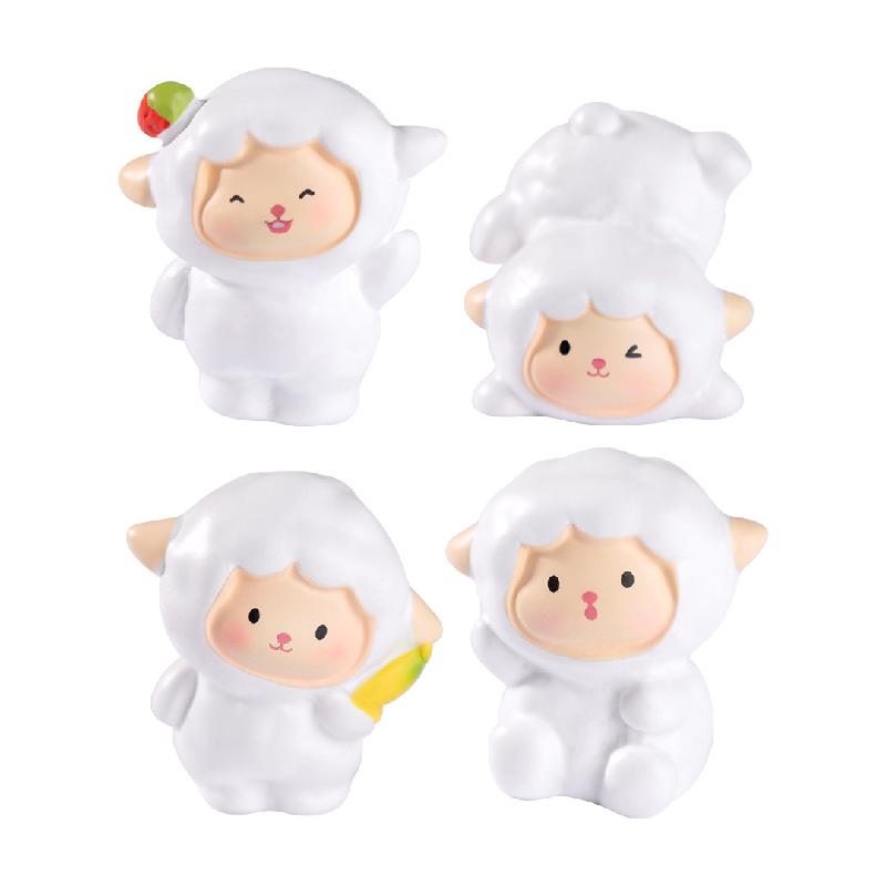 微景观创意可爱小羊公仔园艺造景 DIY装饰品挂配件迷你桌面小摆件