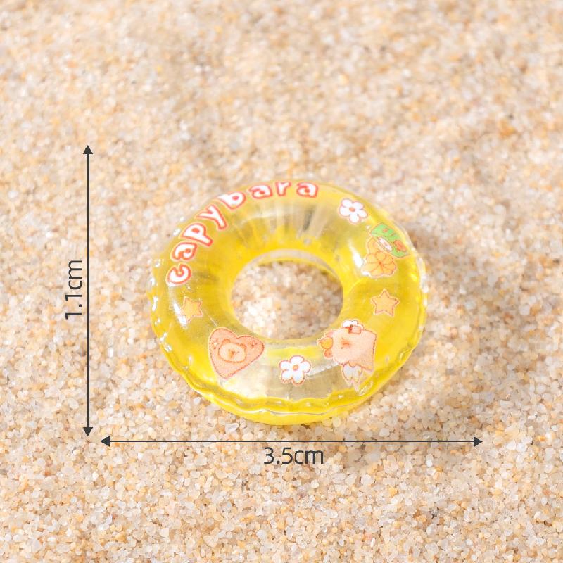 微景观创意夜光可爱游泳圈沙滩造景 DIY装饰配件迷你生态瓶小摆件