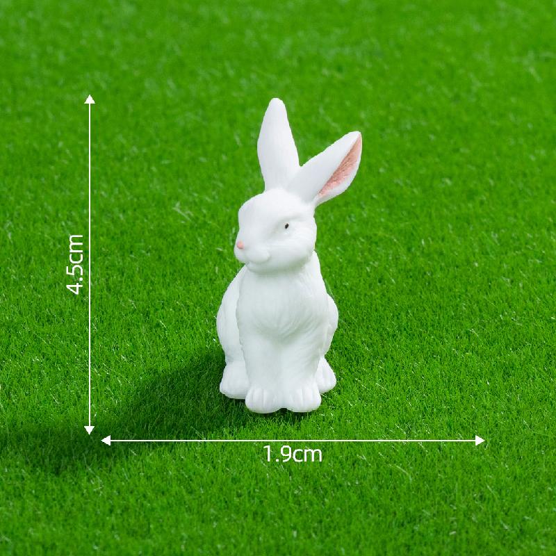 Gia đình thỏ resin DIY trang trí tiểu cảnh 12 con giáp (ZC-633)