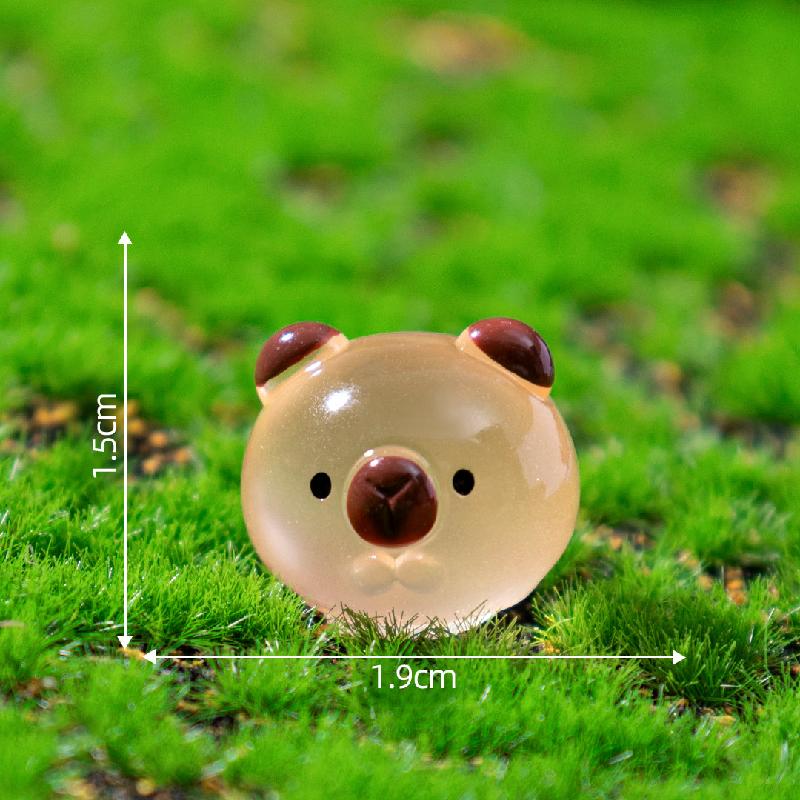 微景观创意夜光小动物团团萌粒园艺造景 DIY装饰品配件迷你小摆件