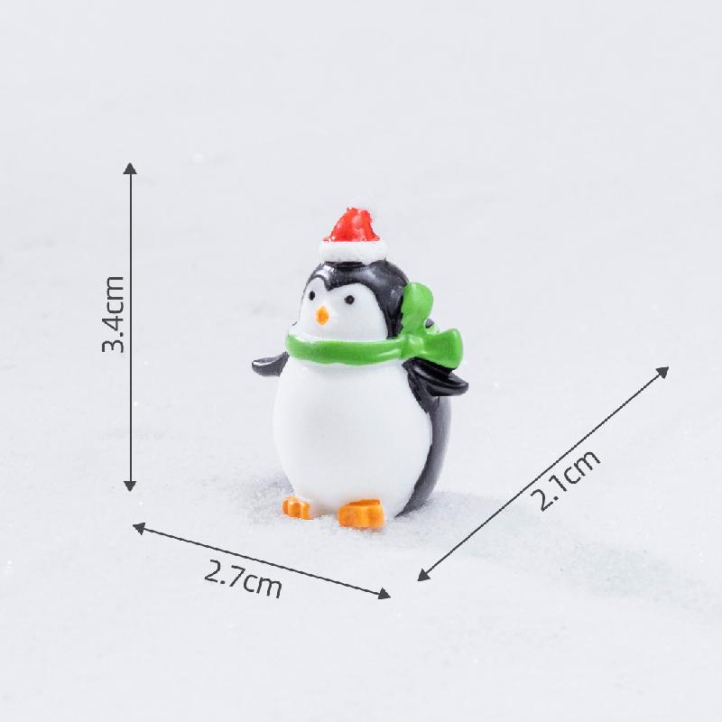 Tiểu cảnh chim cánh cụt Noel, phụ kiện trang trí dễ thương mini (ZC-560)