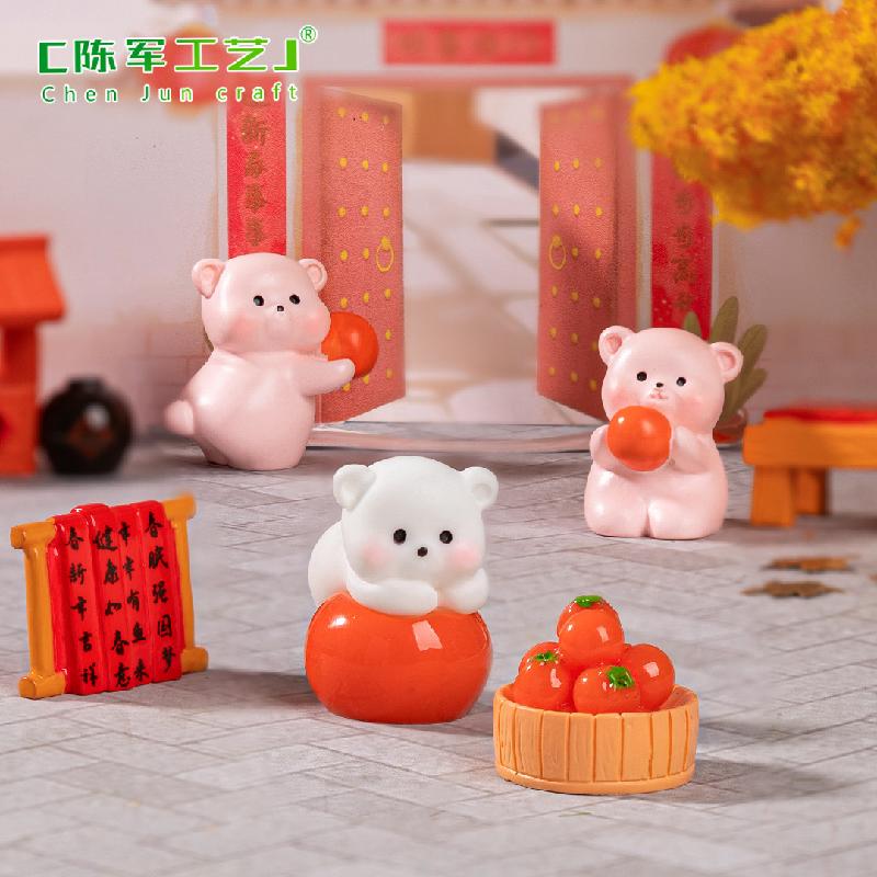 微景观创意好事成双小熊公仔 DIY装饰品挂配件迷你车载桌面小摆件