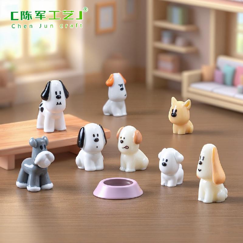Tiểu cảnh cún con dễ thương, búp bê DIY, phụ kiện xe hơi bàn tiểu cảnh mini (ZC-501)