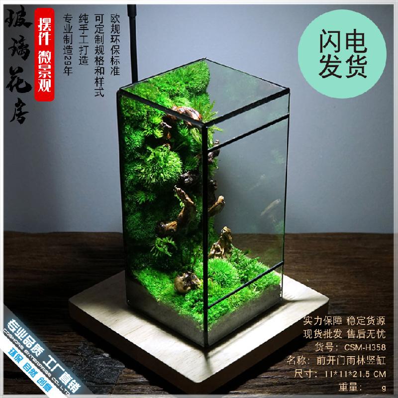 几何玻璃花房小型客厅生态桌面造景缸迷你雨林盒苔藓微景观水草缸