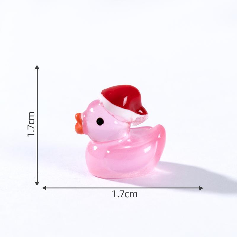 Tiểu cảnh vịt mũ Noel phát sáng trang trí chậu cây (ZC-704)