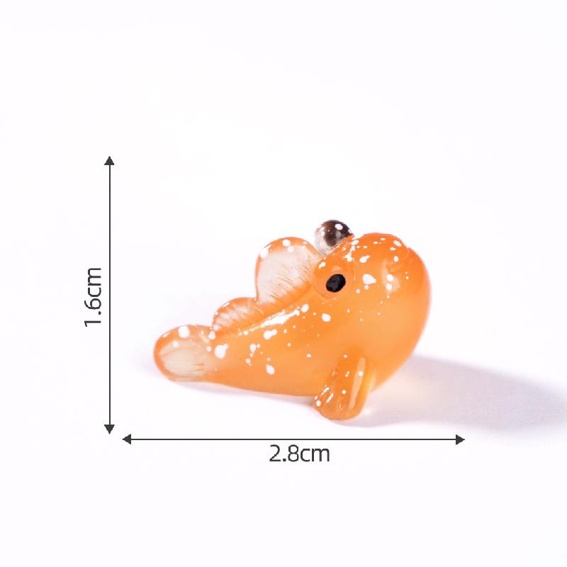 微景观创意夜光弹涂鱼公仔海洋沙滩造景 DIY装饰品配件迷你小摆件