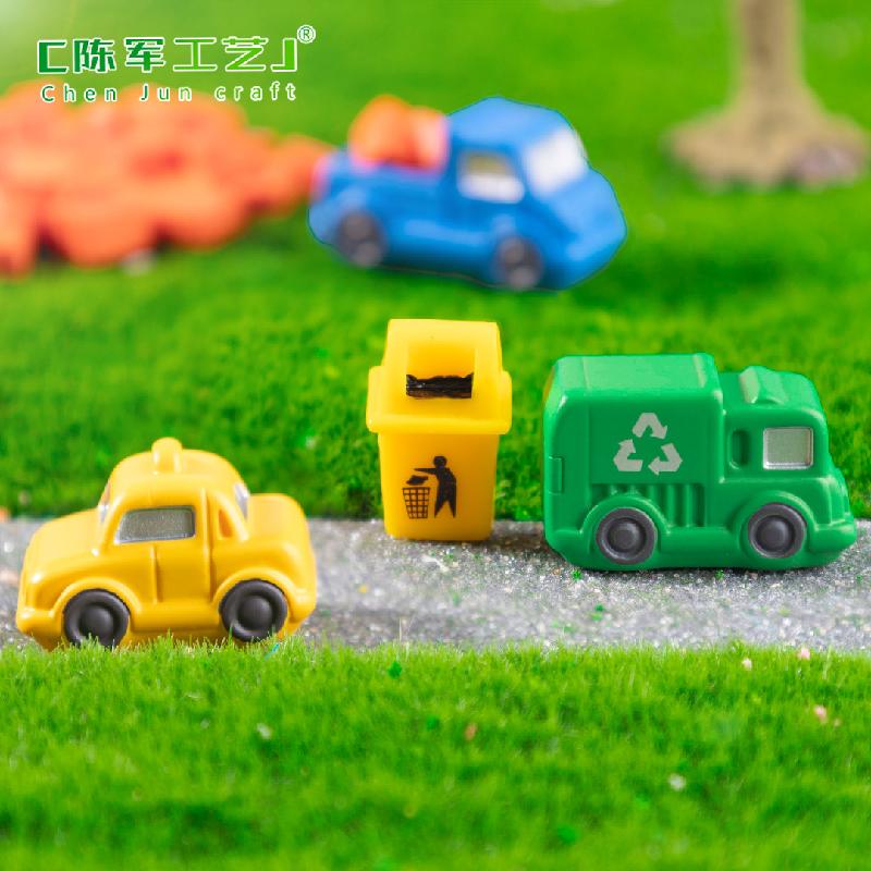 微景观消防车货车马路交通工具造景 DIY装饰品配件微缩迷你小摆件