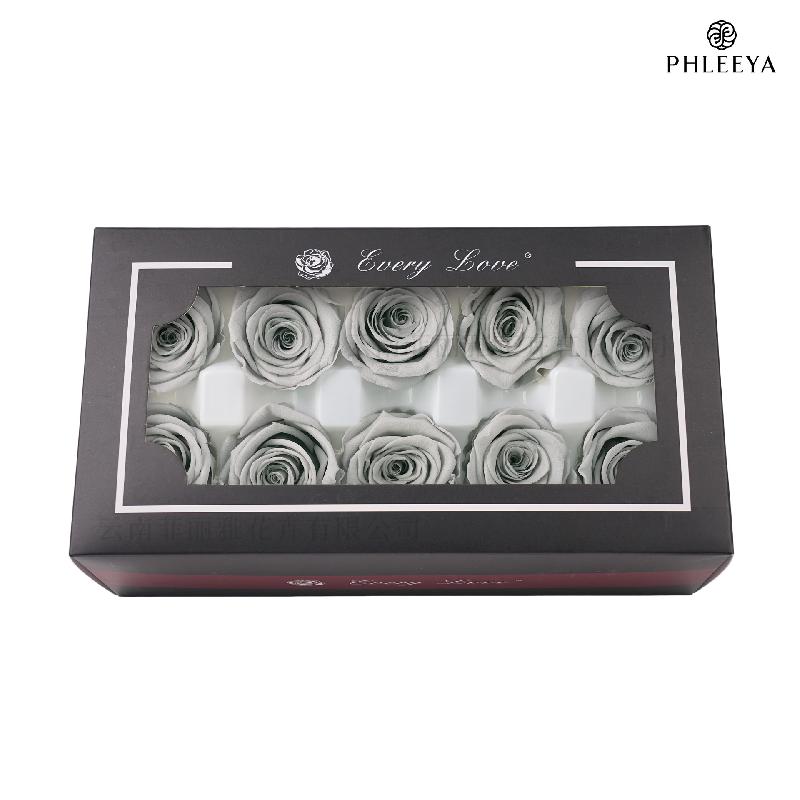 Hoa hồng vĩnh cửu 4cm hạng B 10 bông DIY hoa khô cao cấp (HK-8)