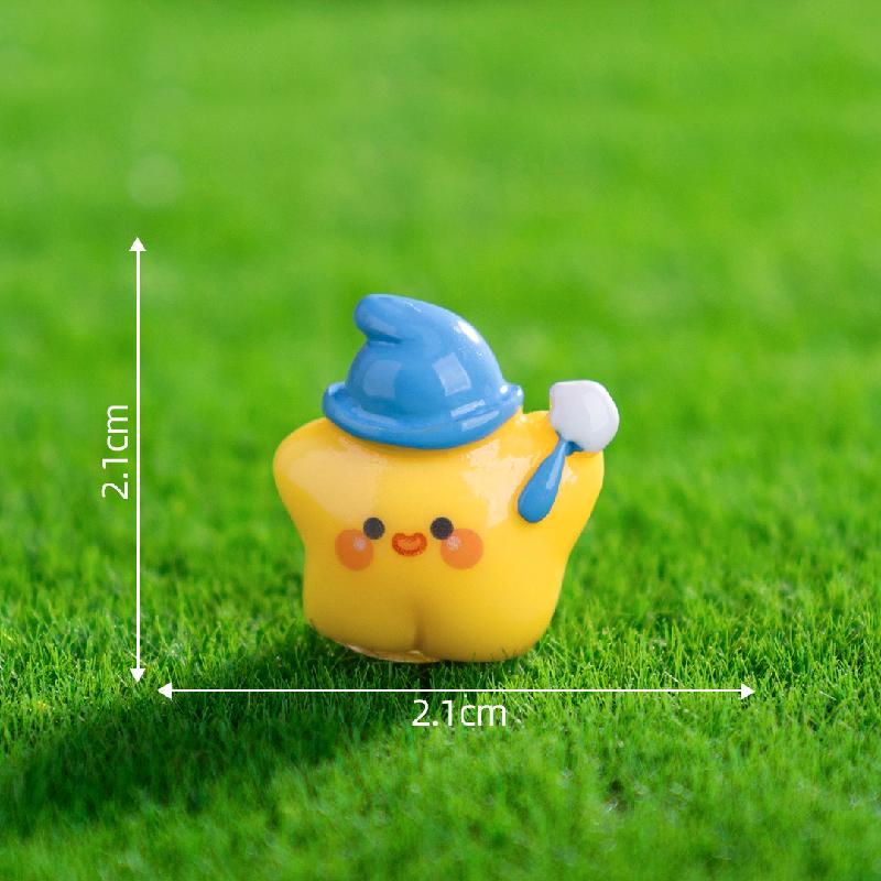 创意夜光Q萌天使小黄星萌粒园艺造景DIY装饰品挂配件微景观小摆件