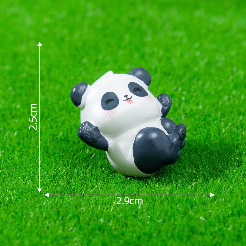 Tiểu cảnh gấu trúc dễ thương, trang trí tre và măng mini (ZC-59)
