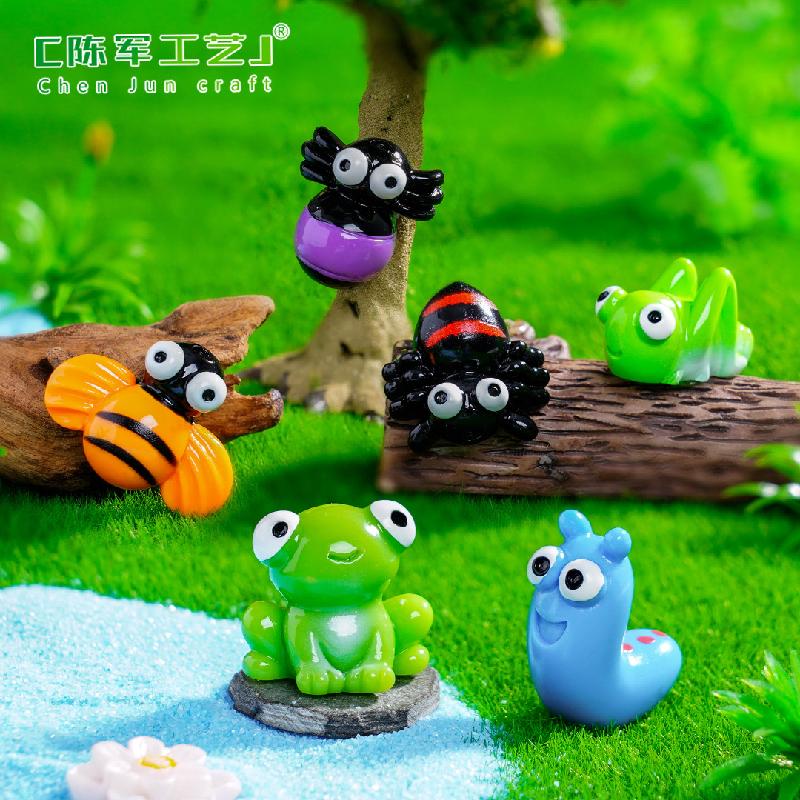 微景观创意大眼昆虫青蛙蜜蜂园艺造景 DIY装饰配件迷你桌面小摆件