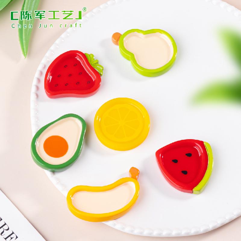 微景观水果托盘西瓜草莓食玩 DIY奶油胶发夹装饰品配件迷你小摆件
