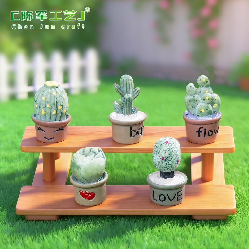 Tiểu cảnh chậu xương rồng nhỏ, trang trí bàn làm việc mini (ZC-333)