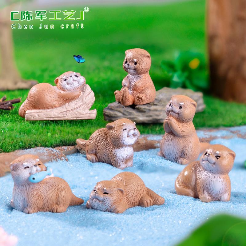 Rái cá dễ thương – Mô hình rái cá mini, trang trí bàn làm việc, xe hơi (M-1377)