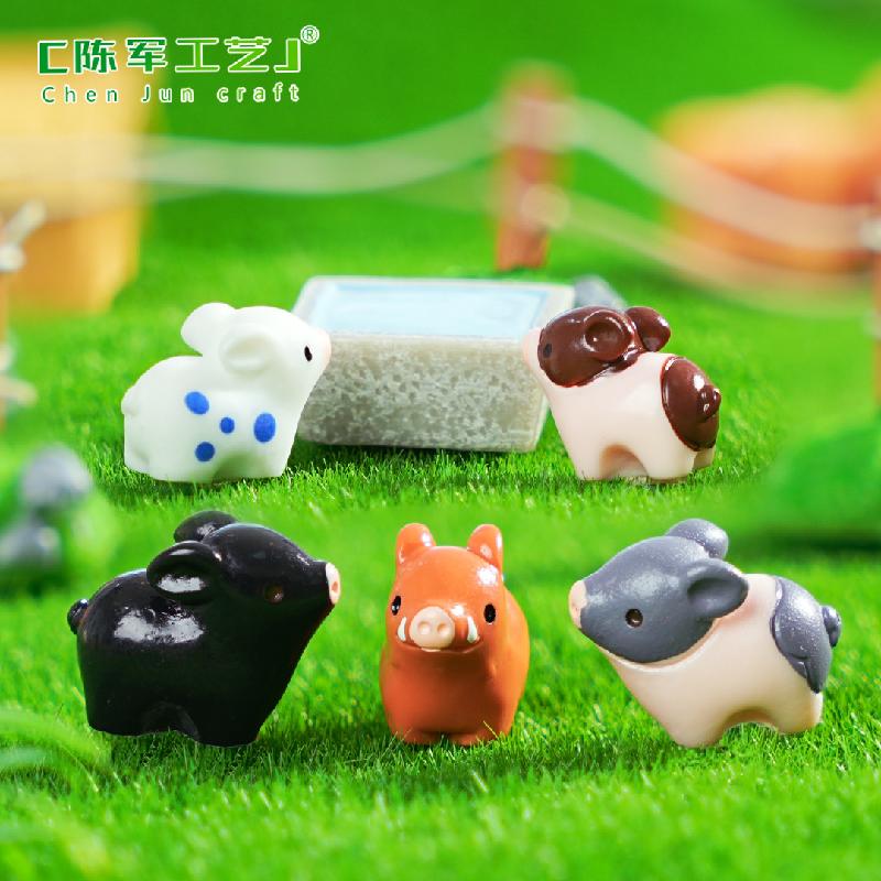 Heo con dễ thương – Mô hình tiểu cảnh mini trang trí sân vườn, bàn làm việc (M-1375)