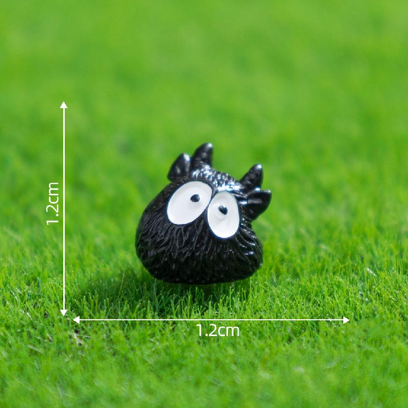 跨境新品微景观创意黑色小怪兽萌粒 DIY装饰品配件迷你树脂小摆件