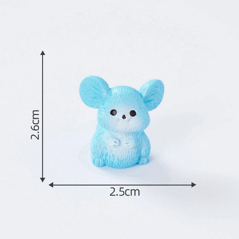 跨境外贸微景观创意田园小鼠园艺造景 DIY装饰配件迷你树脂小摆件