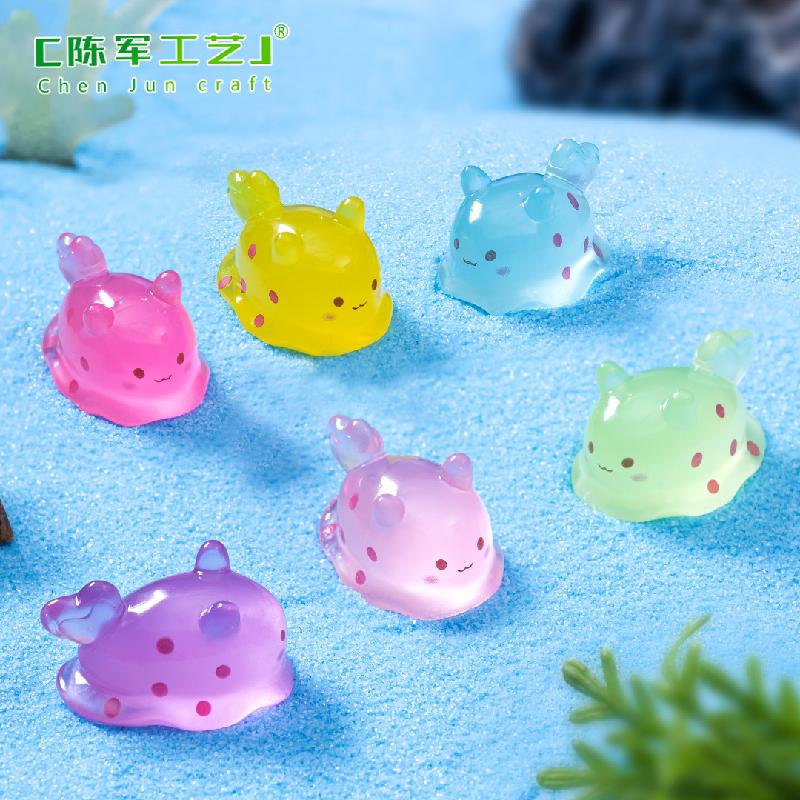 跨境 新品微景观创意夜光小海兔海洋造景DIY装饰品配件迷你小摆件