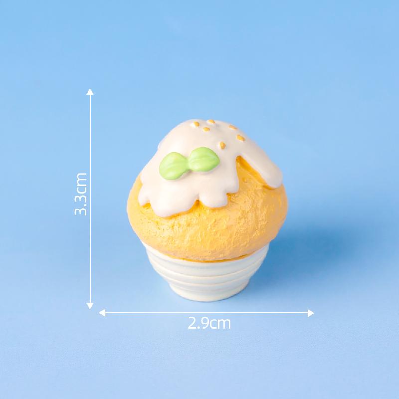 Kem ice cream giả bằng kem nhựa - phụ kiện trang trí 3D, mô hình mini bằng resin (ZC-1416)