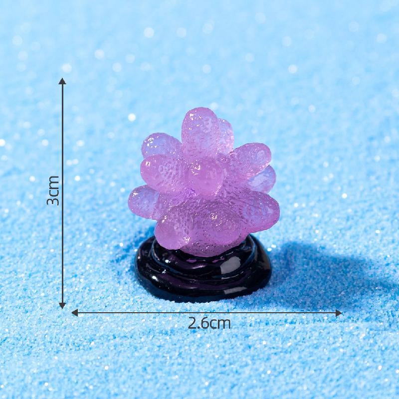 跨境新品微景观夜光小珊瑚 鱼缸海洋造景DIY装饰品配件迷你小摆件