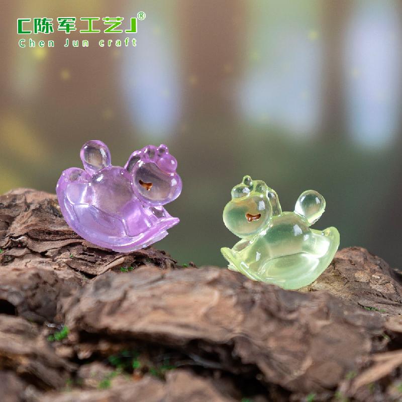 跨境微景观创意夜光彩虹摇摇马萌粒 DIY装饰品配件迷你树脂小摆件