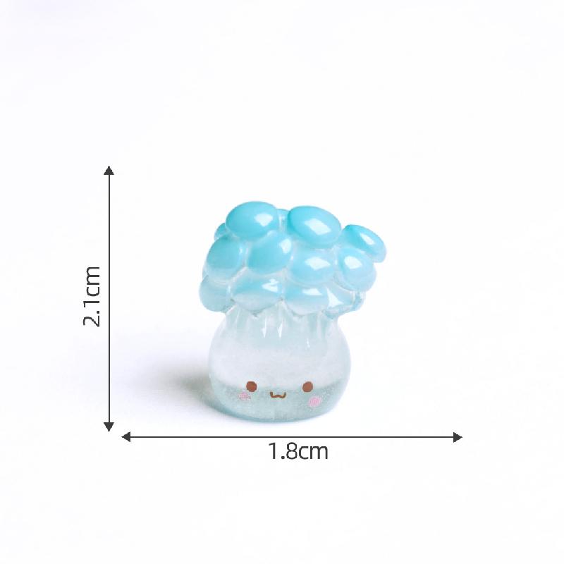 苔藓微景观可爱夜光歪头小蘑菇园艺造景 DIY装饰品配件迷你小摆件