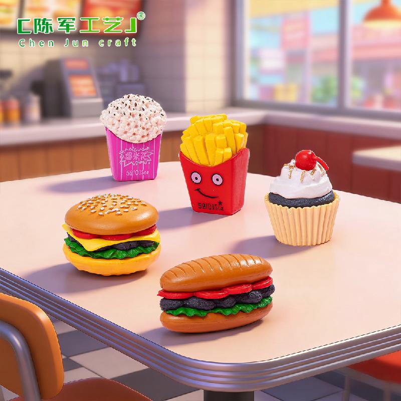Tiểu cảnh bánh hamburger và sushi, phụ kiện trang trí mini (ZC-490)