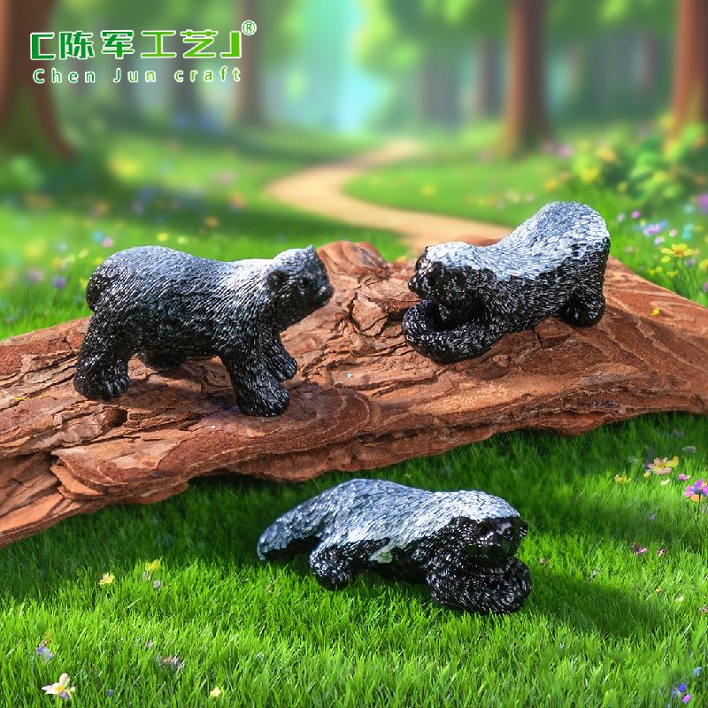 跨境新品微景观创意写实平头哥公仔 DIY装饰品配件迷你树脂小摆件