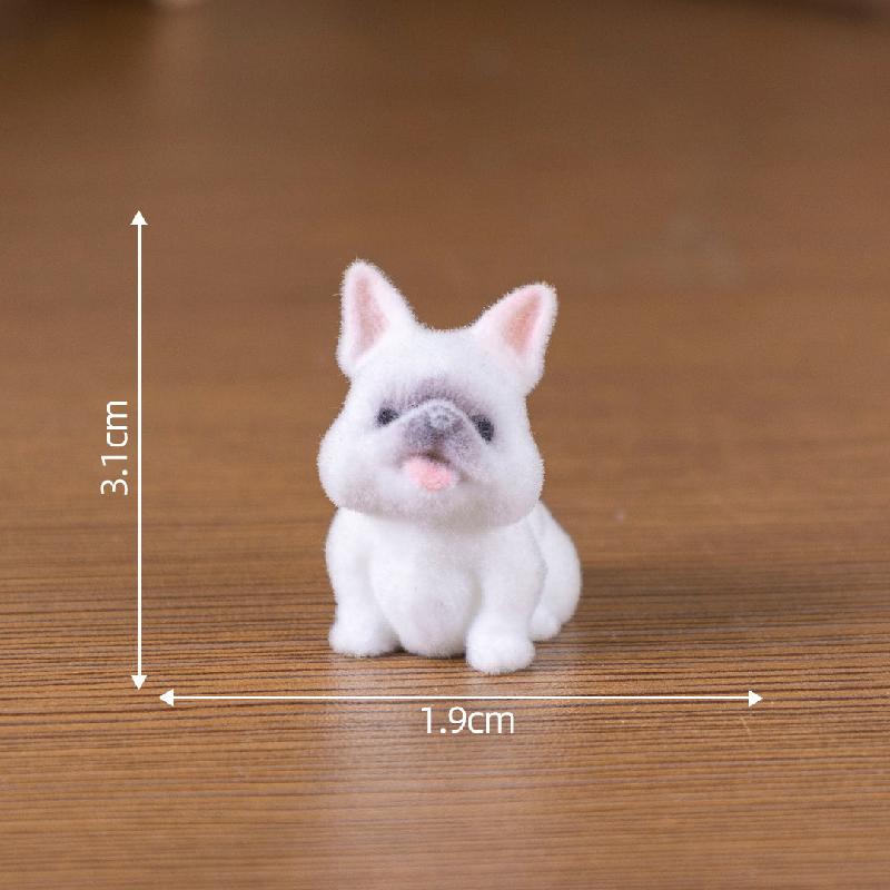 创意植绒比熊小狗公仔萌粒 DIY装饰品钥匙扣包包挂配件迷你小摆件