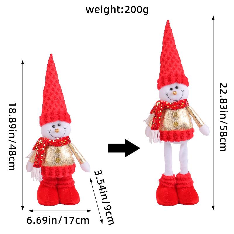 Trang trí Noel: Búp bê người tuyết, nai co giãn, khách sạn