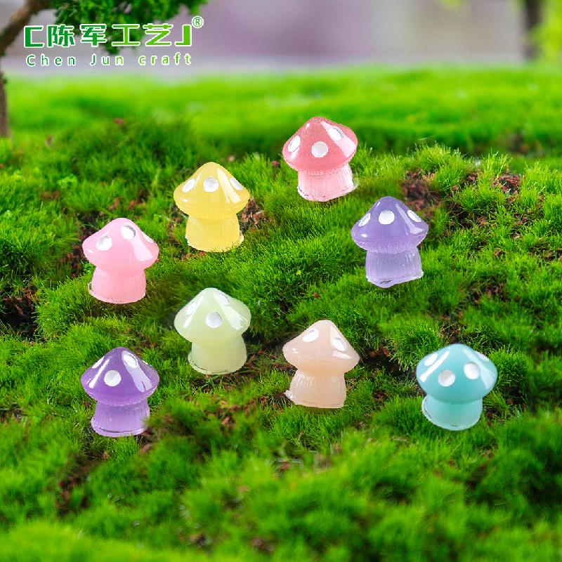 Nấm phát sáng bảy màu trang trí chậu cây rêu DIY (ZC-920)