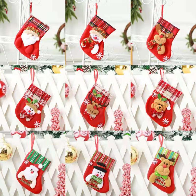 Túi quà Giáng Sinh: tất Santa, túi quà nhỏ, bao đựng kẹo, trang trí cây thông Noel, móc treo trang trí.