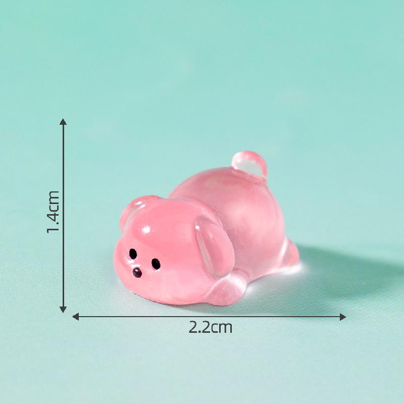 Tiểu cảnh cún mập phát sáng DIY, phụ kiện tiểu cảnh mini garden treo bàn resin cute (ZC-1403)