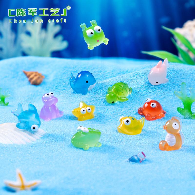 微景观创意海洋动物海豚螃蟹生态瓶 DIY装饰品配件迷你桌面小摆件