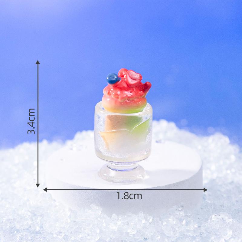 微景观创意仿真彩虹冰淇淋食玩 DIY装饰品盲袋配件迷你桌面小摆件