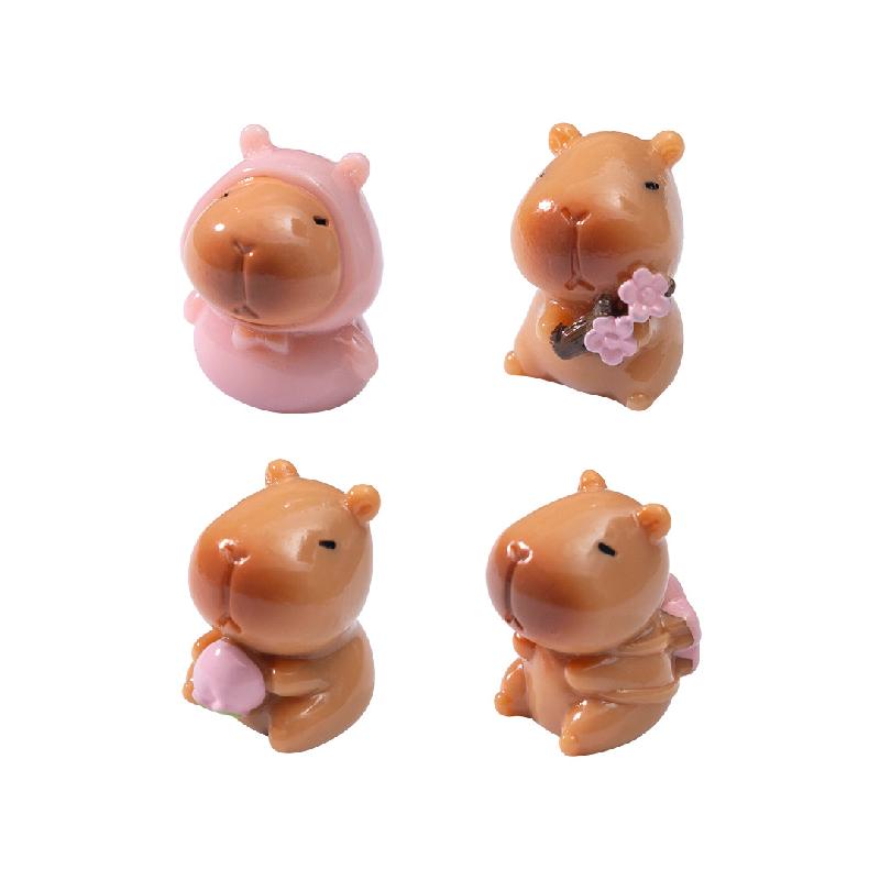 Capybara hoa anh đào mùa xuân mini tiểu cảnh (PK-700)